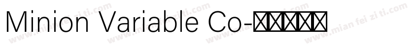 Minion Variable Co字体转换